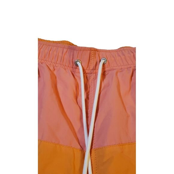 Nautica Color Block Swim Trunks Men's Size M Orange Pink Swim Surf Boat Sailing - Picture 4 of 15